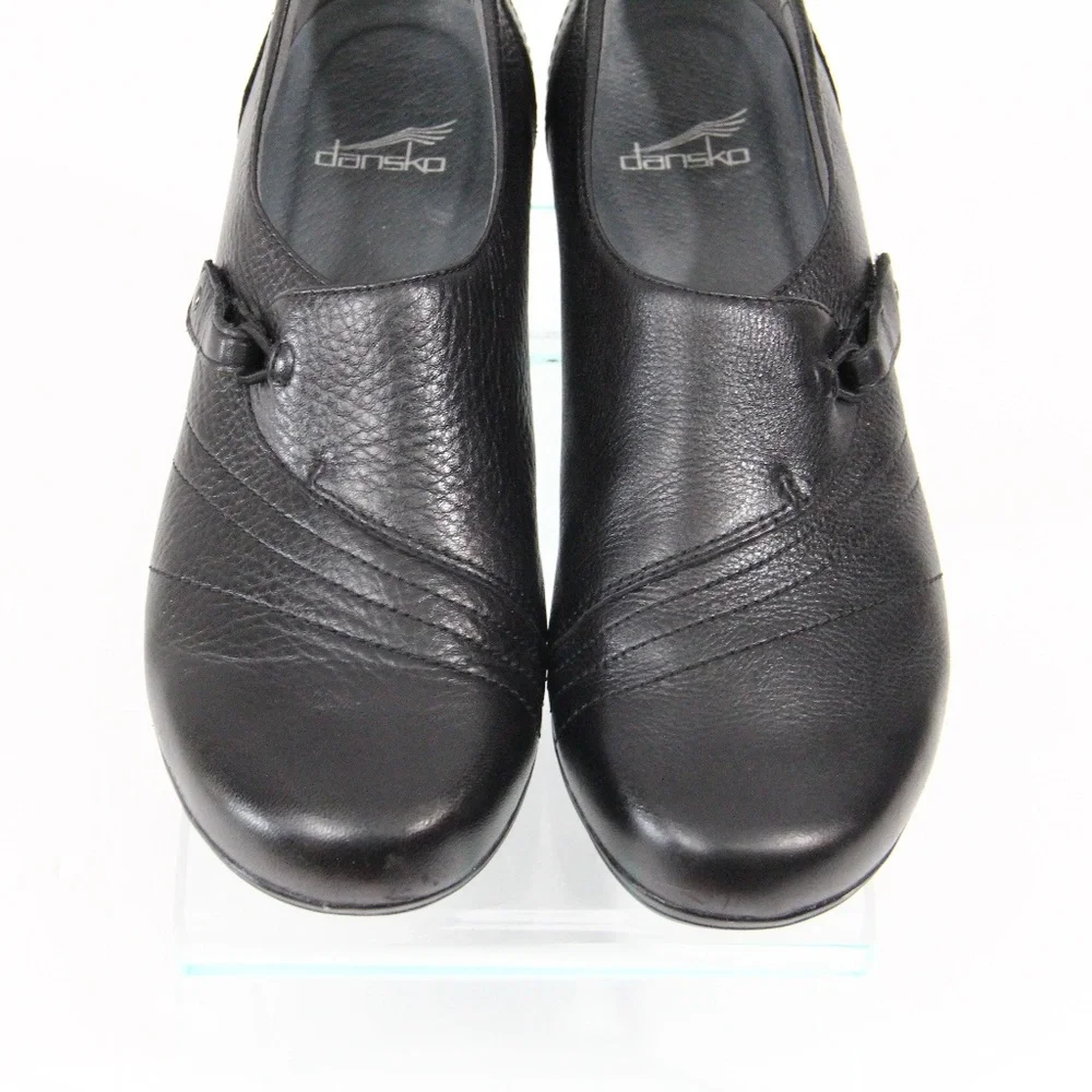 Dansko Black Leather Shoes EU 41 Women Casual Flat Loafer franny
